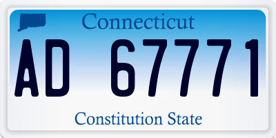 CT license plate AD67771