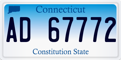CT license plate AD67772