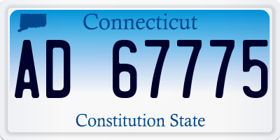 CT license plate AD67775