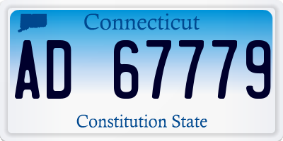 CT license plate AD67779