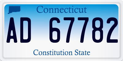 CT license plate AD67782