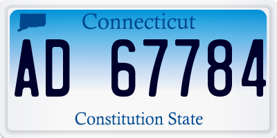 CT license plate AD67784