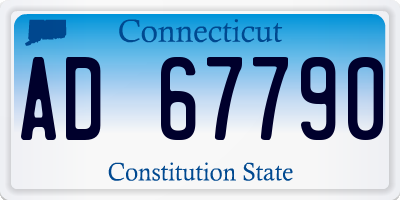 CT license plate AD67790