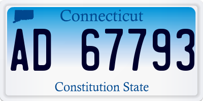 CT license plate AD67793