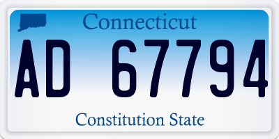 CT license plate AD67794
