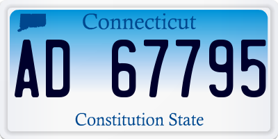 CT license plate AD67795