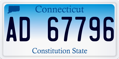 CT license plate AD67796