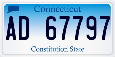 CT license plate AD67797
