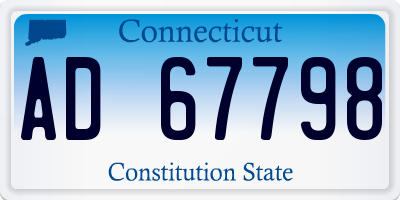 CT license plate AD67798