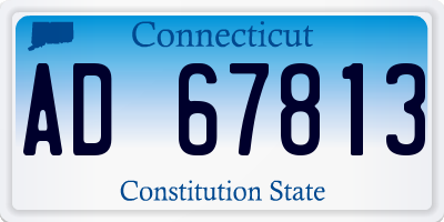 CT license plate AD67813
