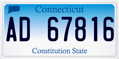 CT license plate AD67816