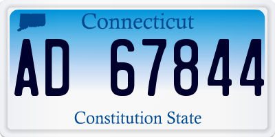 CT license plate AD67844