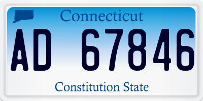 CT license plate AD67846