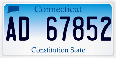 CT license plate AD67852