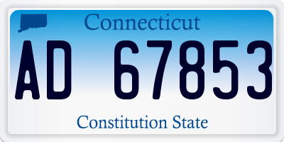 CT license plate AD67853