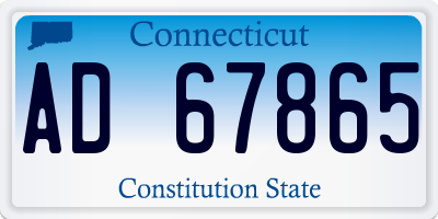 CT license plate AD67865