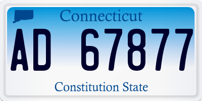CT license plate AD67877
