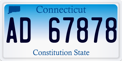 CT license plate AD67878