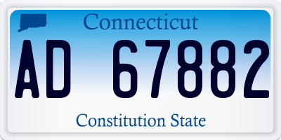 CT license plate AD67882