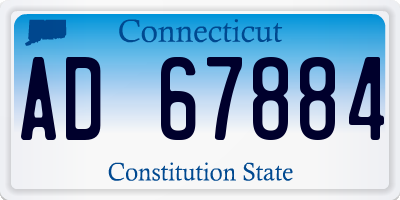 CT license plate AD67884