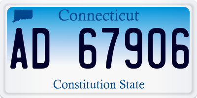 CT license plate AD67906
