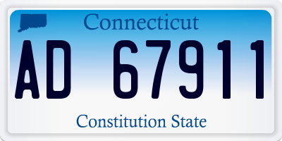 CT license plate AD67911