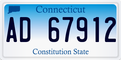CT license plate AD67912