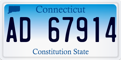 CT license plate AD67914