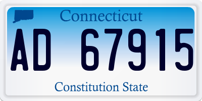 CT license plate AD67915