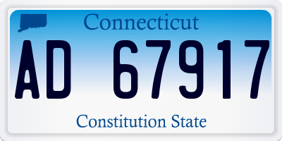 CT license plate AD67917