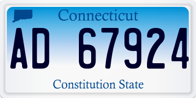 CT license plate AD67924