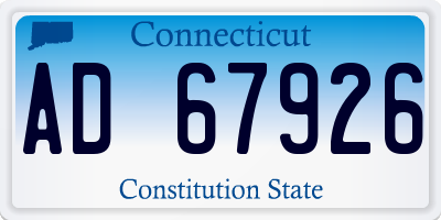 CT license plate AD67926
