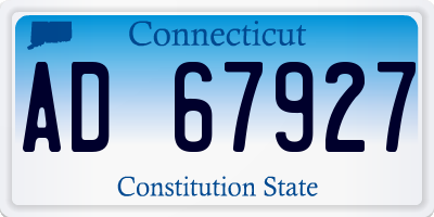 CT license plate AD67927
