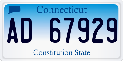 CT license plate AD67929