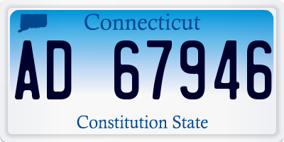 CT license plate AD67946