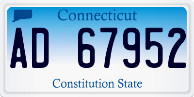 CT license plate AD67952