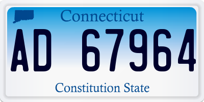 CT license plate AD67964