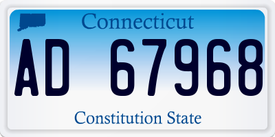 CT license plate AD67968