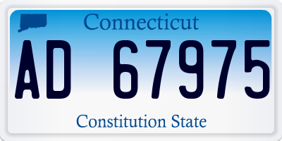 CT license plate AD67975