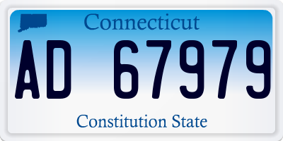 CT license plate AD67979
