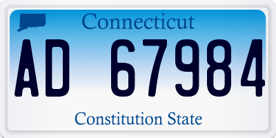 CT license plate AD67984