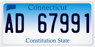 CT license plate AD67991