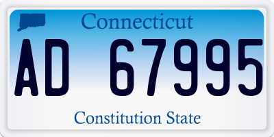 CT license plate AD67995