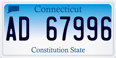 CT license plate AD67996
