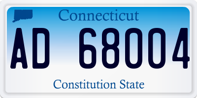 CT license plate AD68004