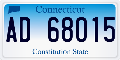 CT license plate AD68015