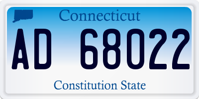 CT license plate AD68022