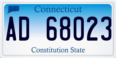 CT license plate AD68023