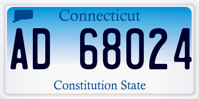 CT license plate AD68024