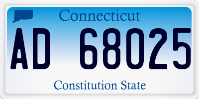 CT license plate AD68025